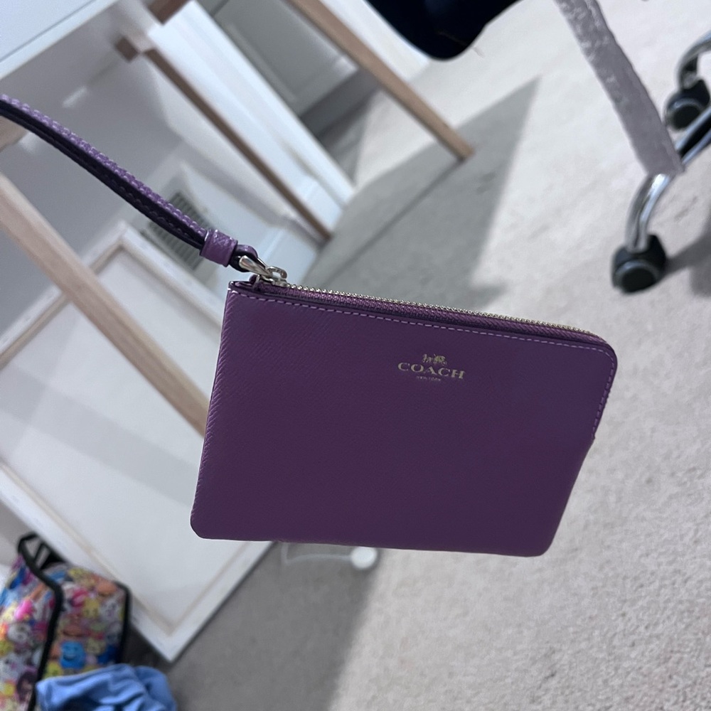 Purple coach wristlet brand new